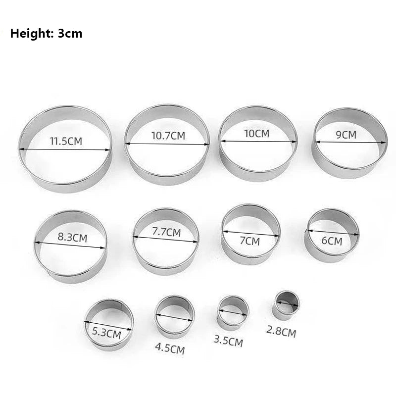 Stainless Steel Pottery Clay Cutter Mold Tool | Set of 12Pcs