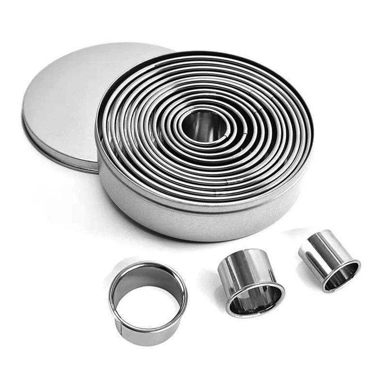 Stainless Steel Pottery Clay Cutter Mold Tool | Set of 12Pcs
