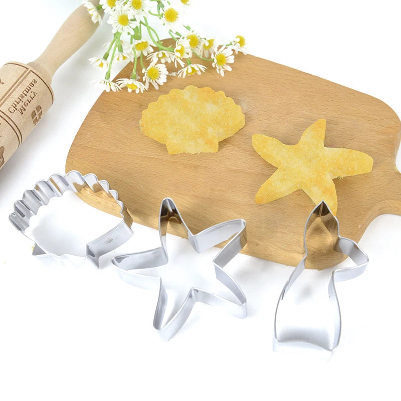 Under The Sea themed Cookie or Clay Cutter Mold | 3Pcs/set