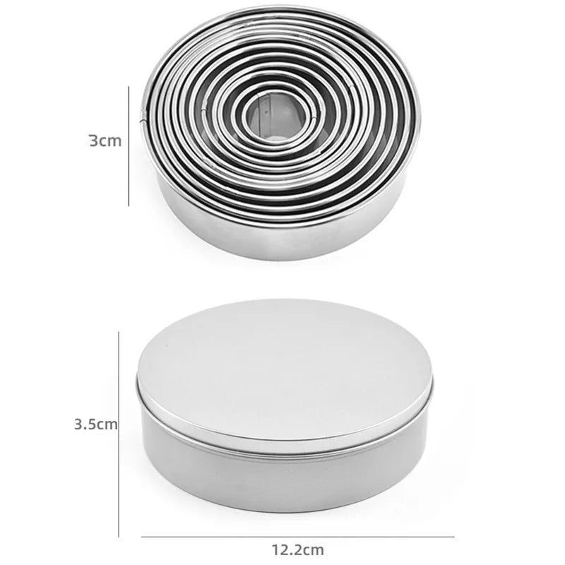 Stainless Steel Pottery Clay Cutter Mold Tool | Set of 12Pcs