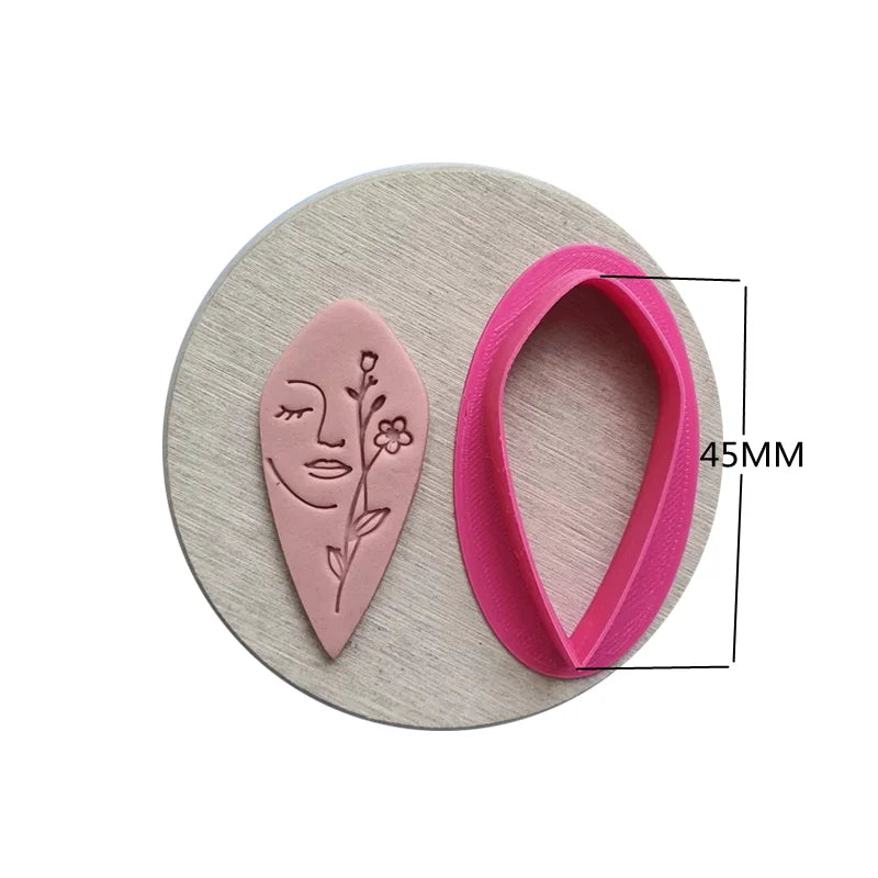 Polymer Clay Cutter | Flower/Abstract Face Embossing Tool