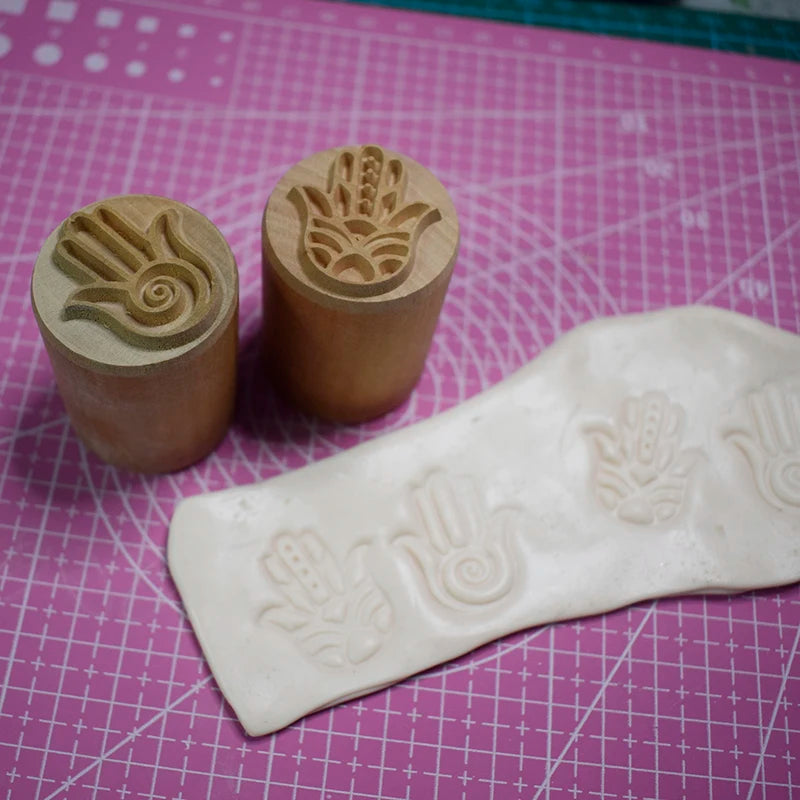 Lucky Hand Wooden Embossing Block Stamp