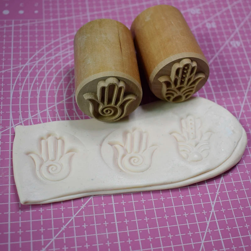 Lucky Hand Wooden Embossing Block Stamp