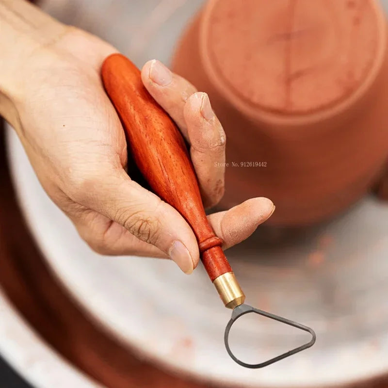 Wood Handle Tungsten Pottery Tool