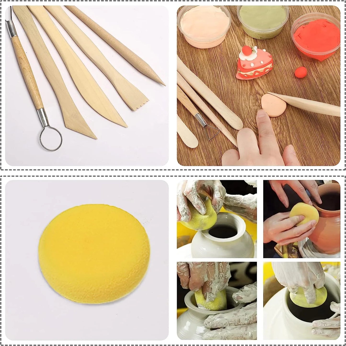 Beginners Pottery Sculpting Tool Kit | 24Pcs/set