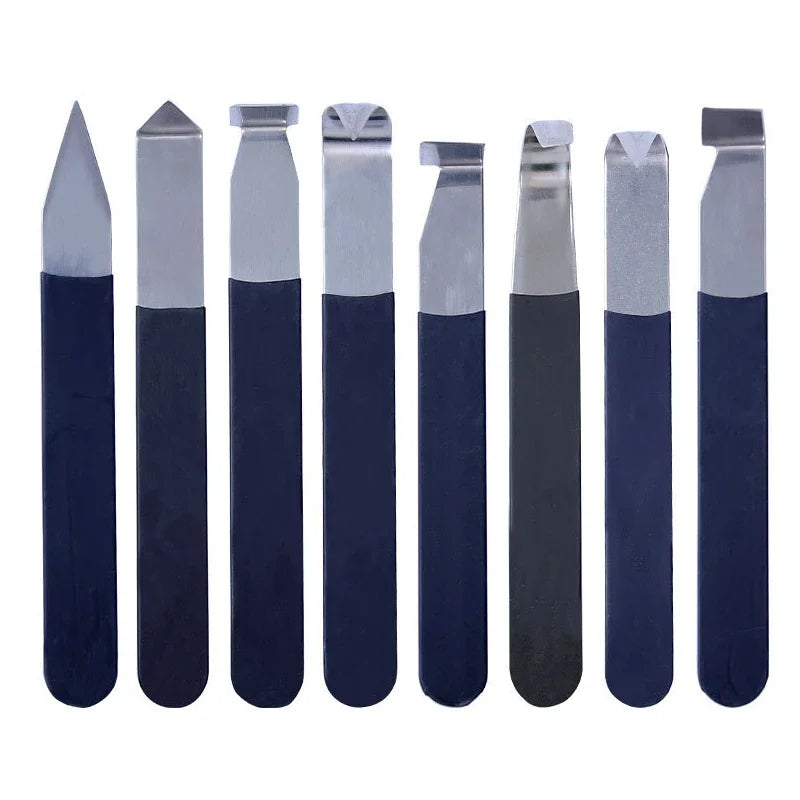 Stainless Steel Pottery Sculpting Tool Set | 4 Pcs/Set or 8 Pcs/Set