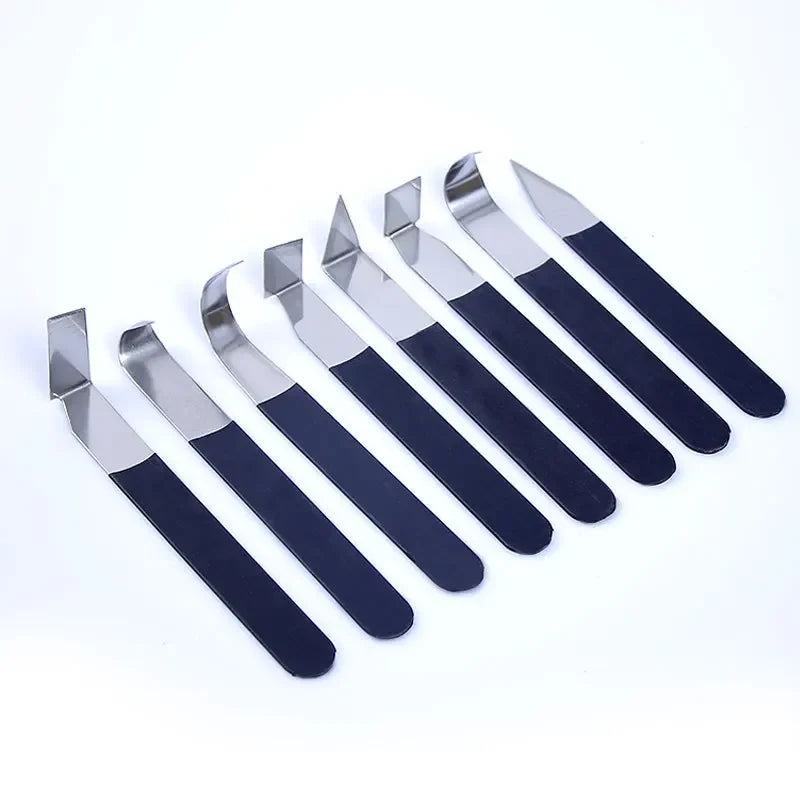 Stainless Steel Pottery Sculpting Tool Set | 4 Pcs/Set or 8 Pcs/Set