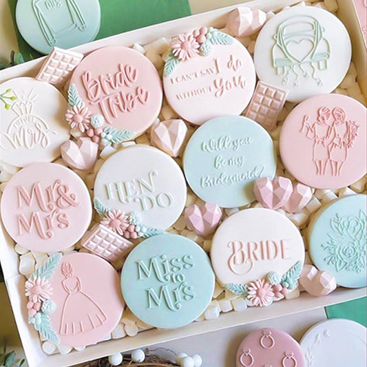 Wedding Clay Cutter Stamp | Love Embossed Mold | Bridal Shower Party Fondant Cake Decorating Stamp