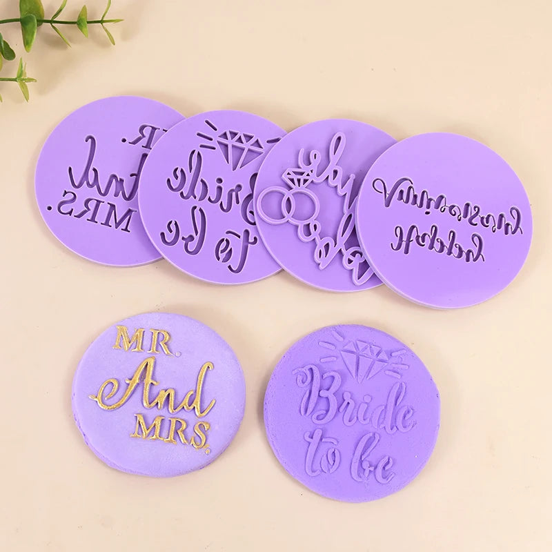 Wedding Clay Cutter Stamp | Love Embossed Mold | Bridal Shower Party Fondant Cake Decorating Stamp