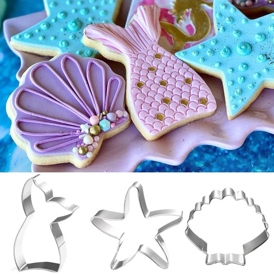 Under The Sea themed Cookie or Clay Cutter Mold | 3Pcs/set