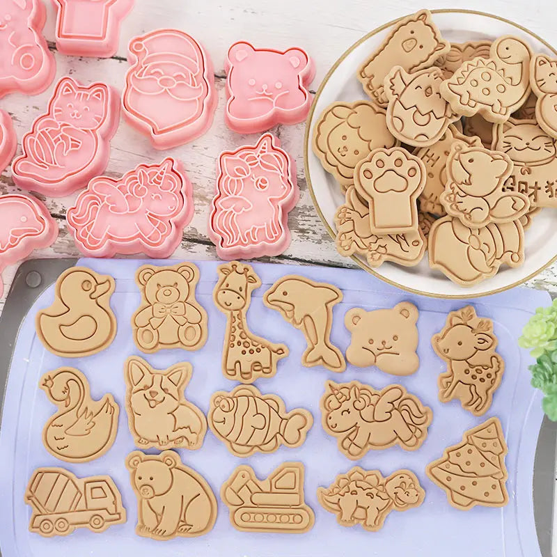 3D Cute Cartoon Pressable Clay Cutters | 8 Pcs/set