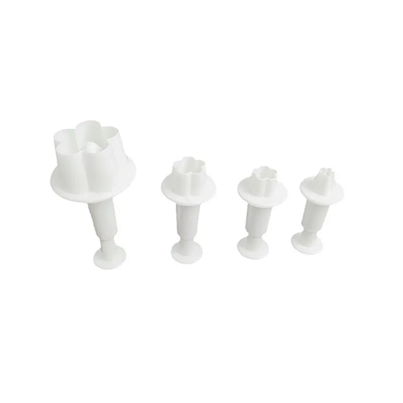 Plum Blossom Flower Plunger Clay Cutter  | 4Pcs/Set